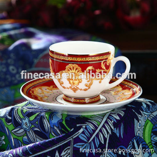 100CC Fine Bone China Luxury Coffee Cup and Saucer of Dream Wedding
